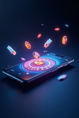 Smartphone com app de cassino